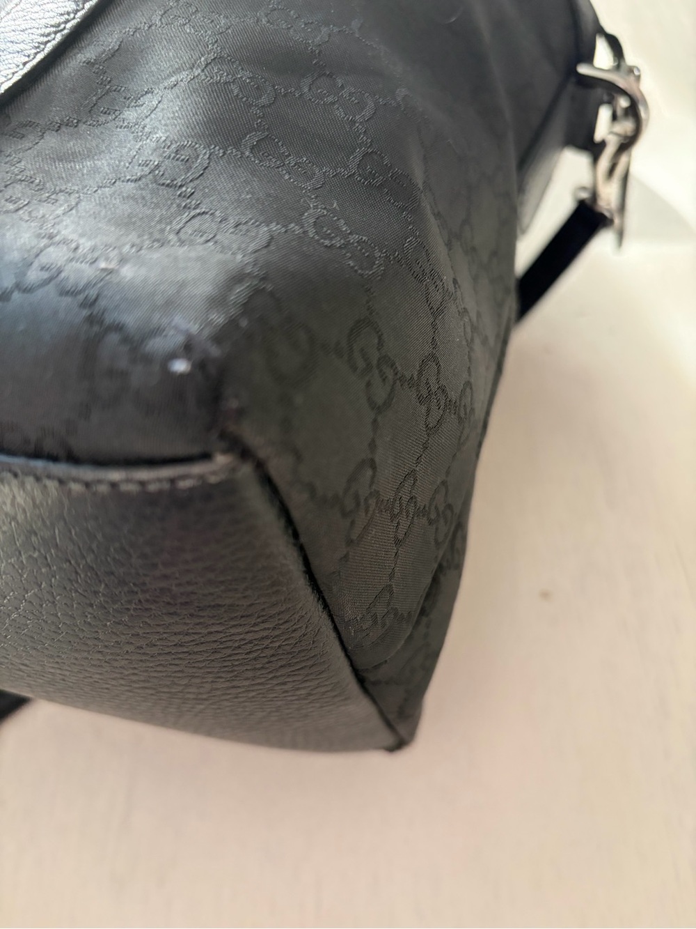 Gucci Black GG Charm Dome Satchel featuring silver-tone hardware - Picture 9 of 15